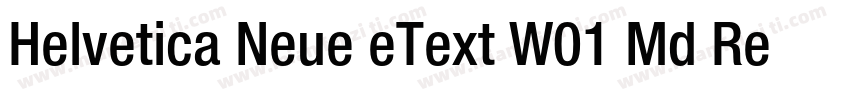 Helvetica Neue eText W01 Md Regular字体转换